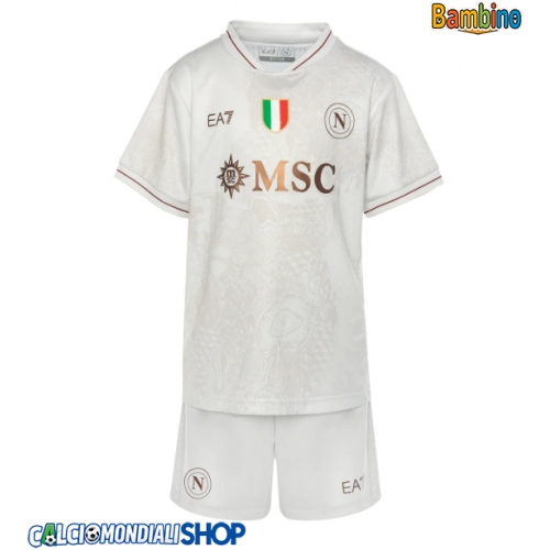 Maglie da calcio SSC Napoli Seconda Maglia Bambino 2025-26 Manica Corta + Pantaloni corti)